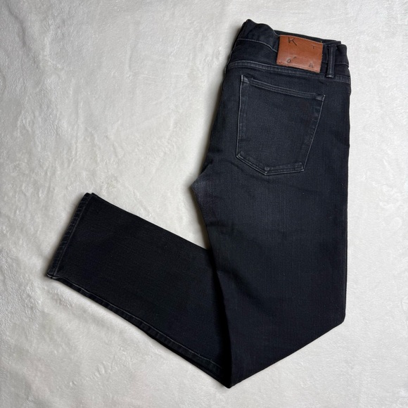 Hiroshi Kato THE HAMMER STRAIGHT OLD NEP Lint Selvedge Black Jeans Men 33x30